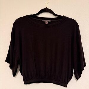 Victoria's Secret Black Cropped Boxy Sweatshirt Size XS